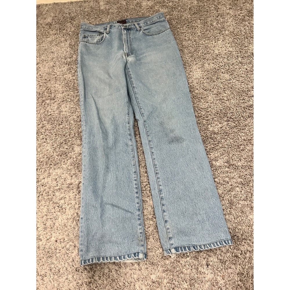 Pepe‎ Jeans London Macho Vintage 2001 Straight Leg Light Wash Denim Jeans 34x31